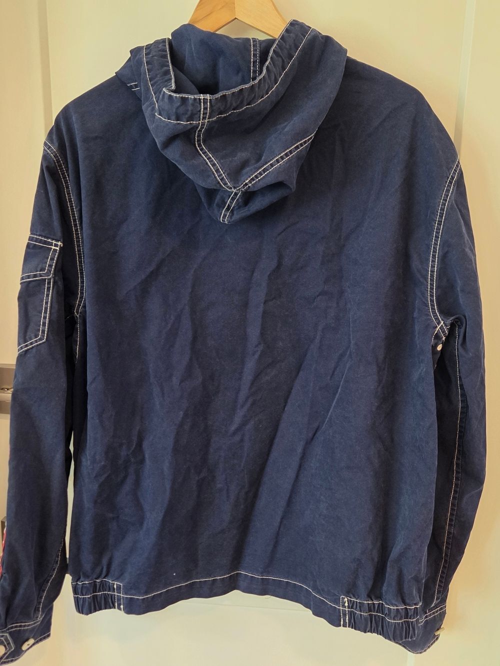 Vintage 90's Polo Ralph Lauren RLPC Rowing Team Big Pony Jacket "Navy White" - Picture 2 of 8